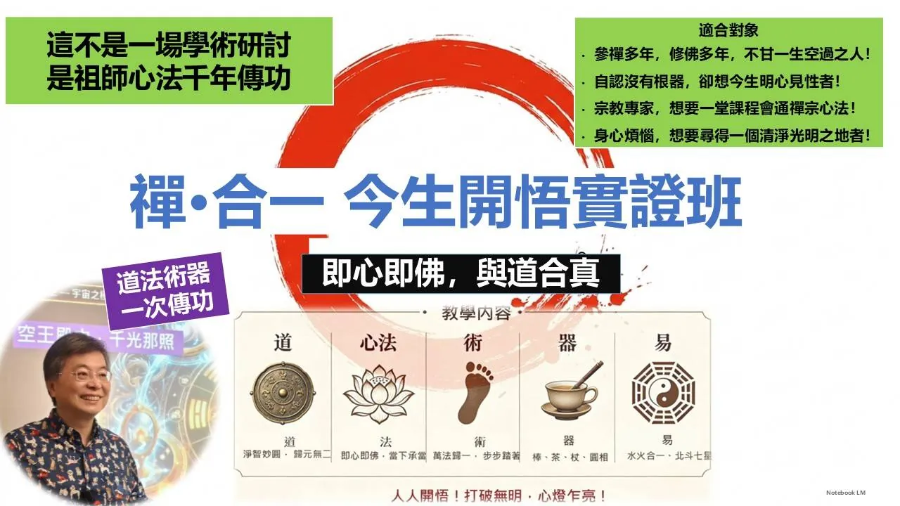 禪·合一·今生開悟實證班